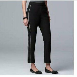 Women's Simply Vera Vera Wang Striped Crop Tuxedo Pants